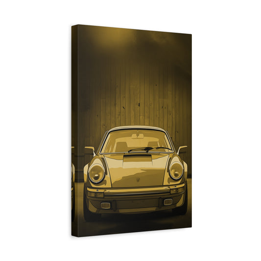 Canvas Print - Vintage Porsche Inspired Stretched