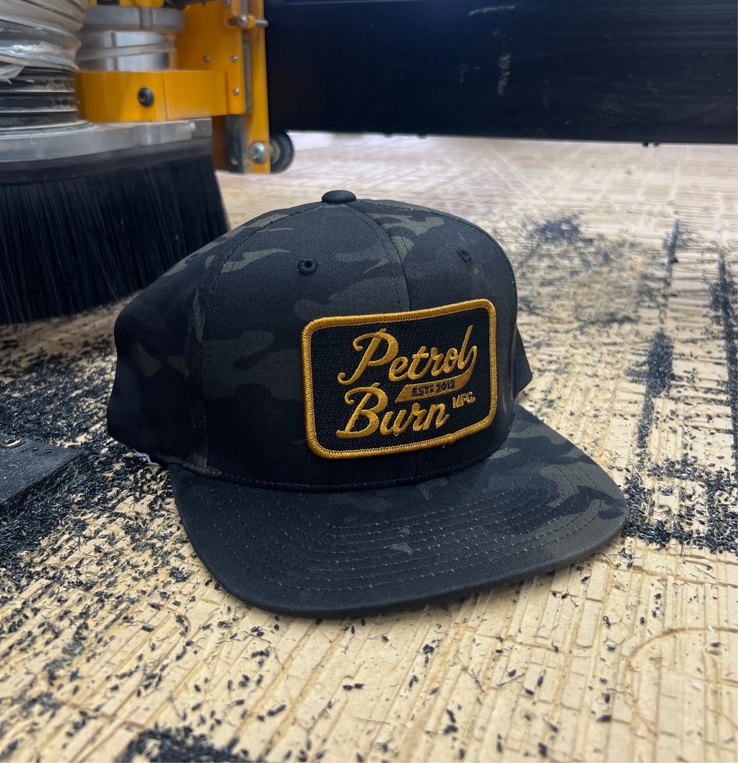 18-Year Logo Black Camo Solid Back