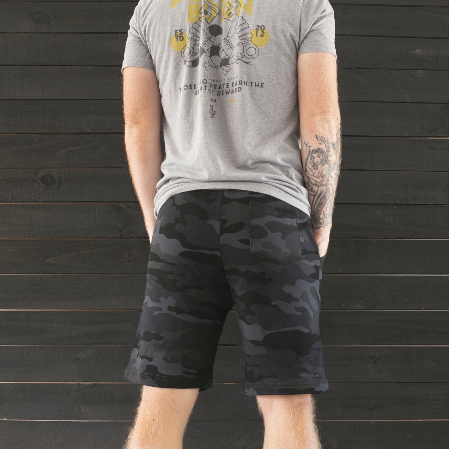 Black Camo Shorts