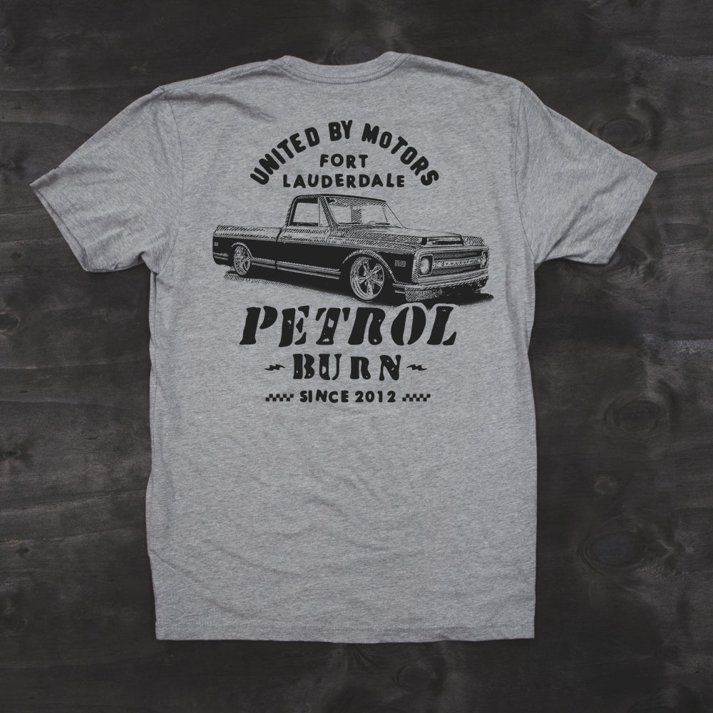 chevy c-10 bagged vintage truck mens tshirt