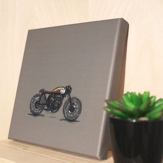 cafe racer canvas art print united motor league