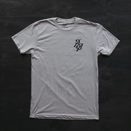 petrol burn logo tshirt gray