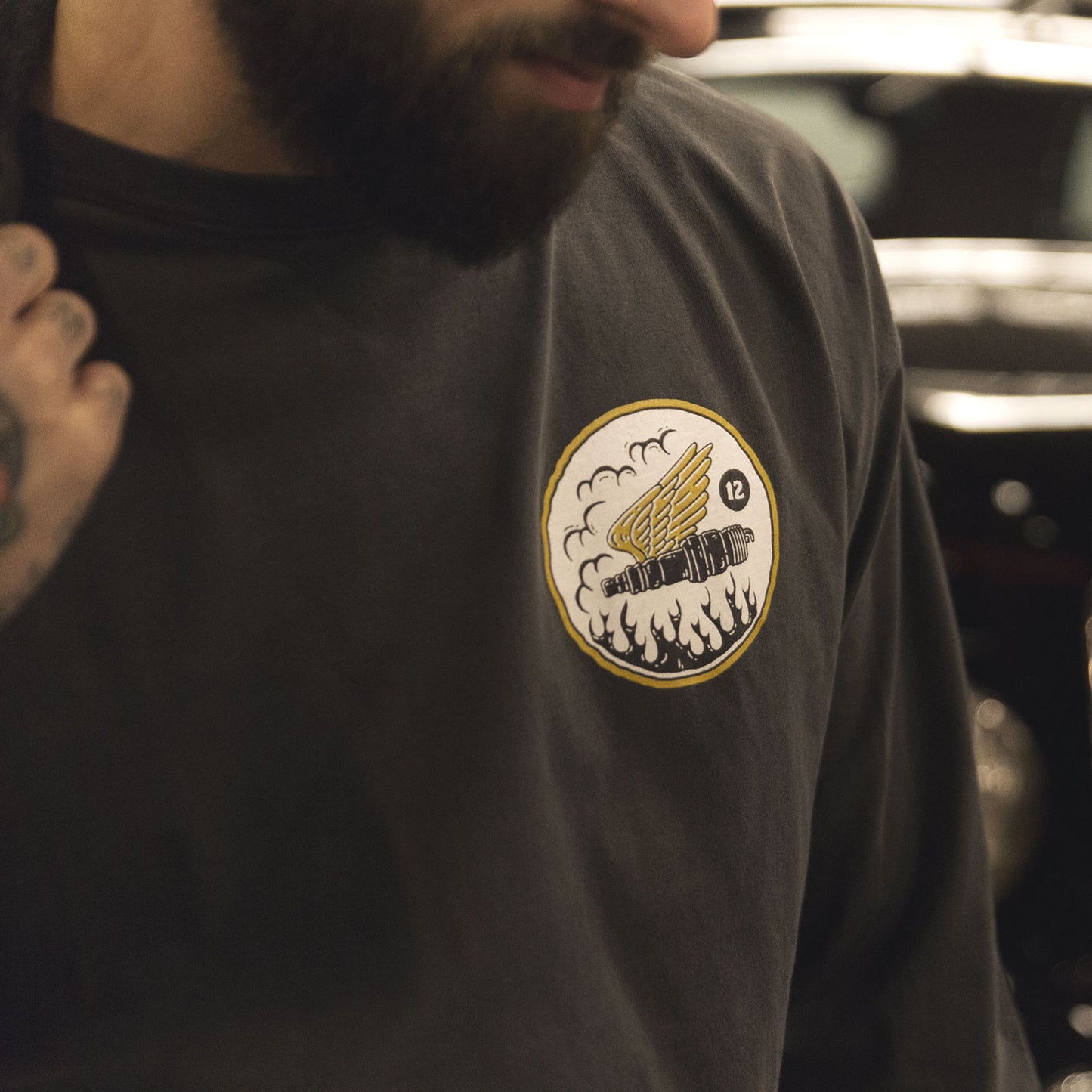 Petrol Burn Garage Dyed Long Sleeve