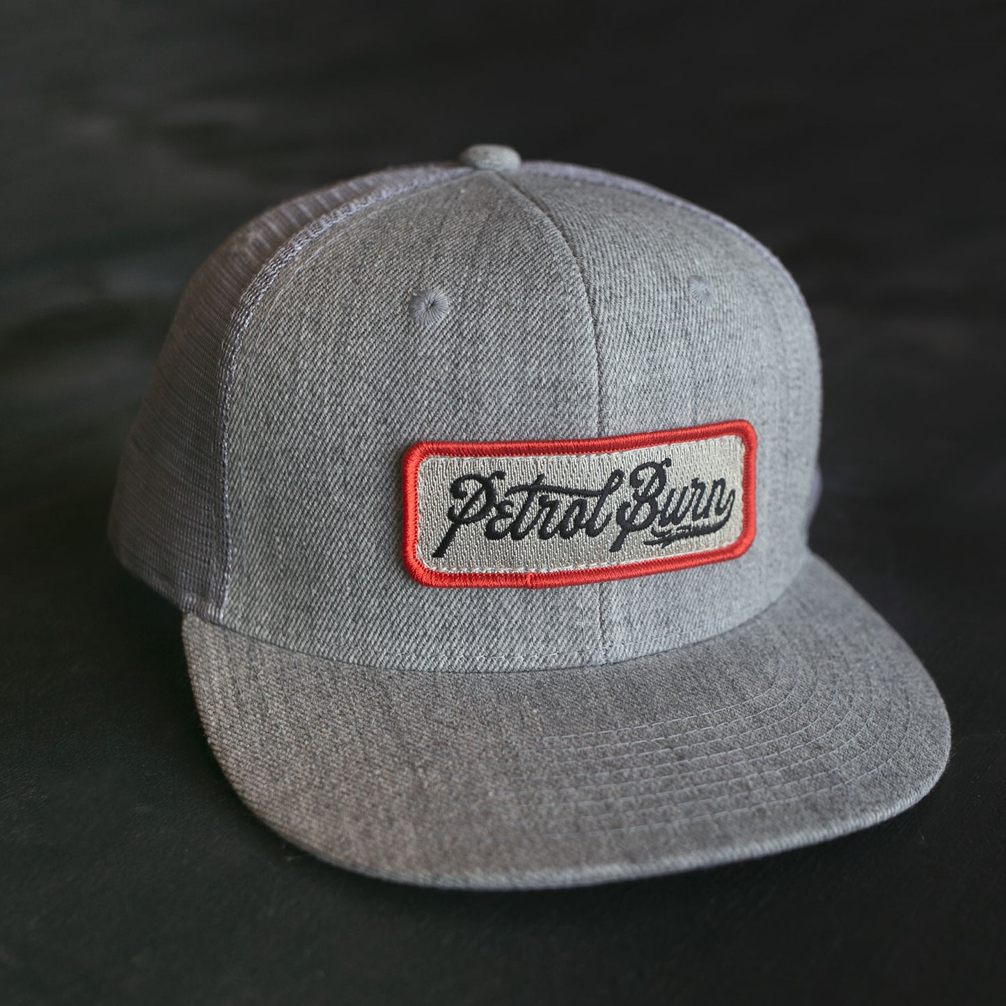 Burn Logo Heather Trucker
