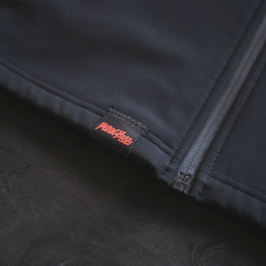 petrol burn detail labels high performance zip hoodie