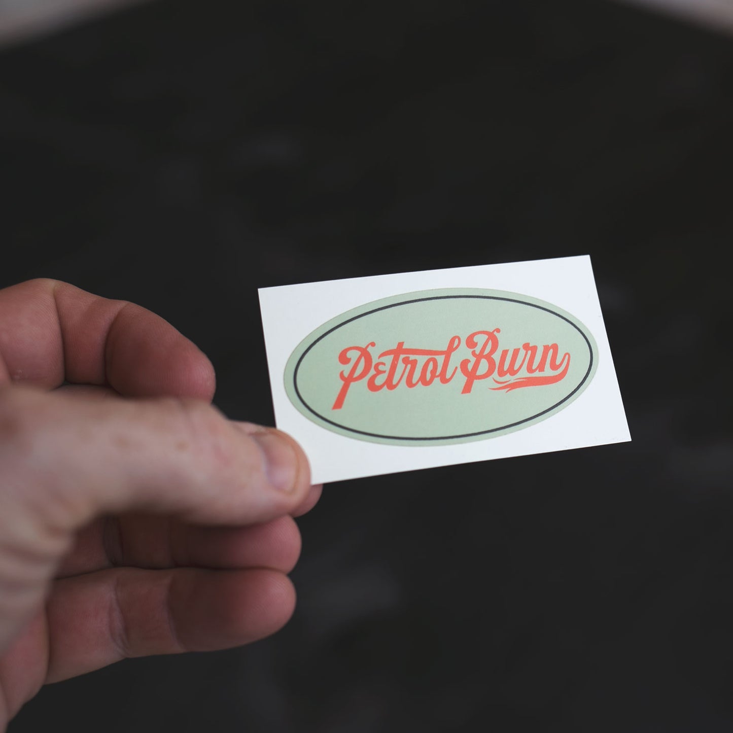 petrol burn oval moto lifestyle vintage decal