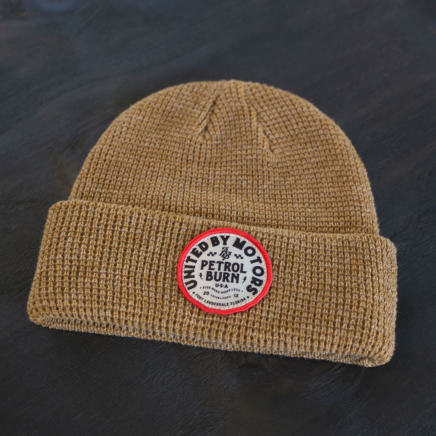 United By Motors Waffle Knit Gold