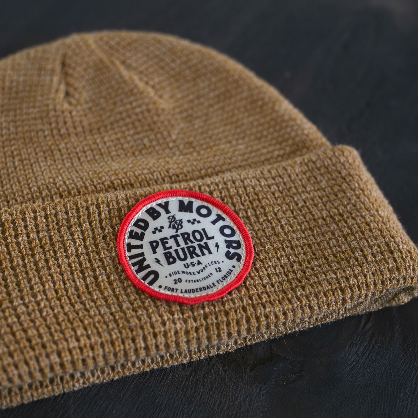United By Motors Waffle Knit Gold