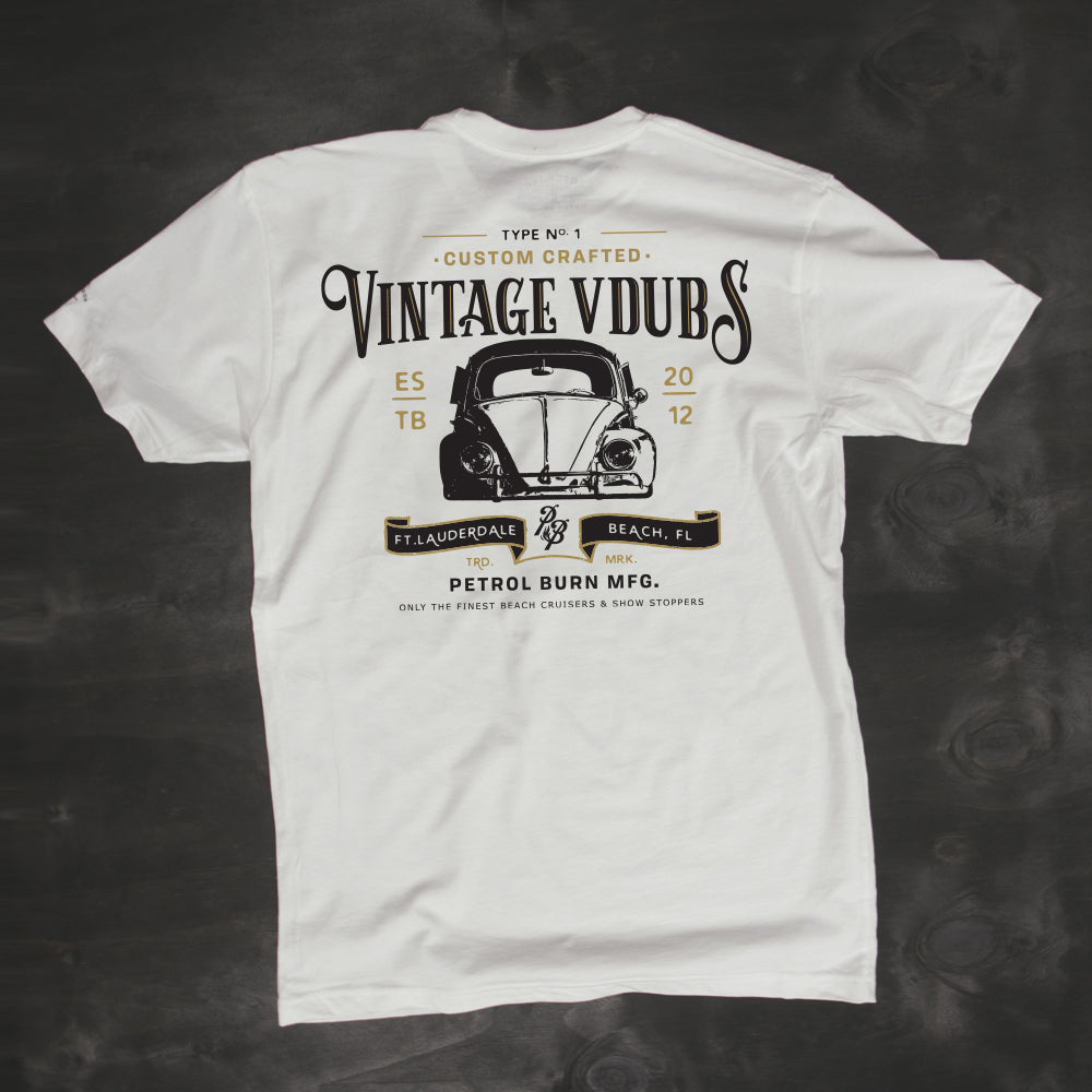 vintage vdub vw volkswagen beetle bug type-1 tshirt