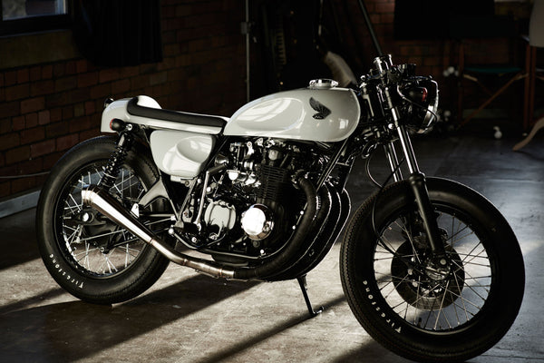 honda cb550 built by IDP custom moto featured on scotch and iron