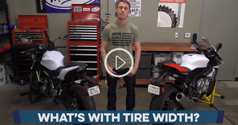 Motorcycle's tire width