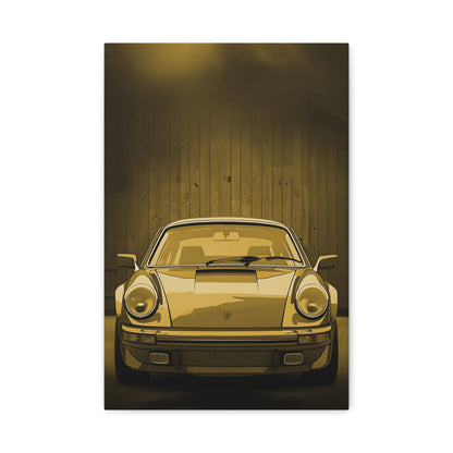 Canvas Print - Vintage Porsche Inspired Stretched