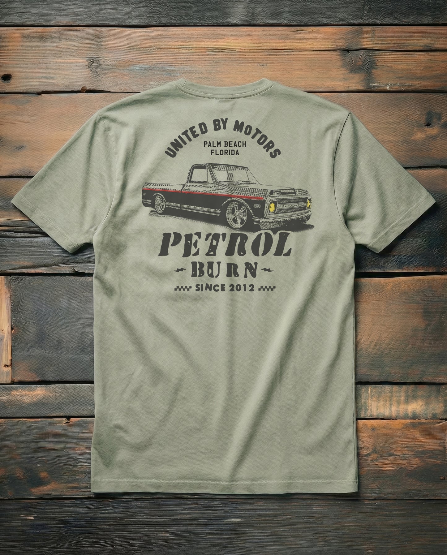 chevy c10 truck tshirt gray