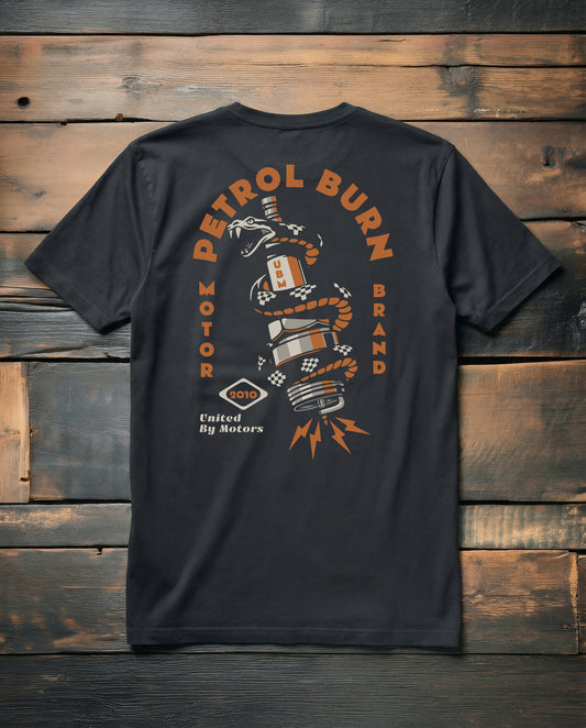 petrol burn black gasoline culture lifestyle tshirt