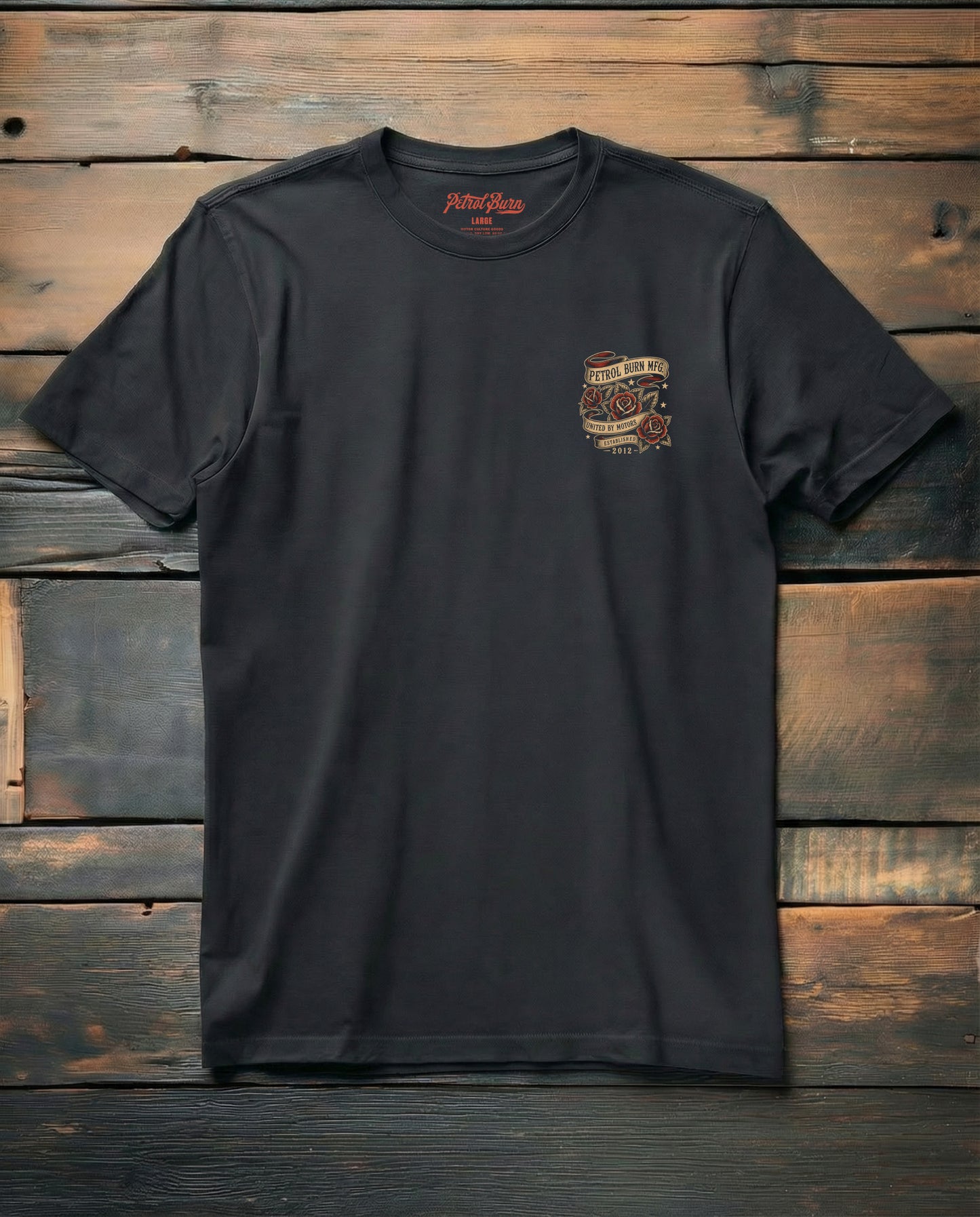 petrol burn mfg black tattoo tshirt