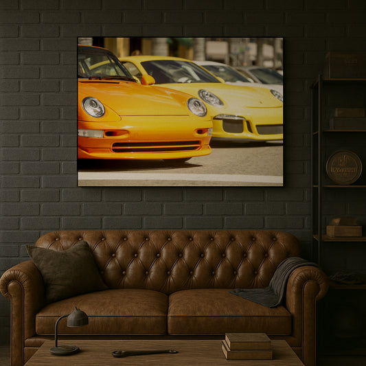porsche 993 991 canvas art print