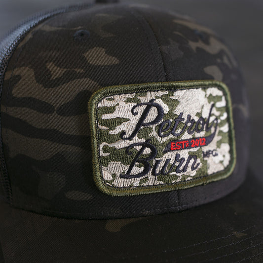 petrol burn gasoline culture camo hat