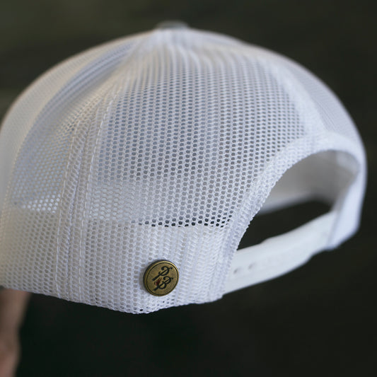 Burn Logo Curved Bill Gray/White