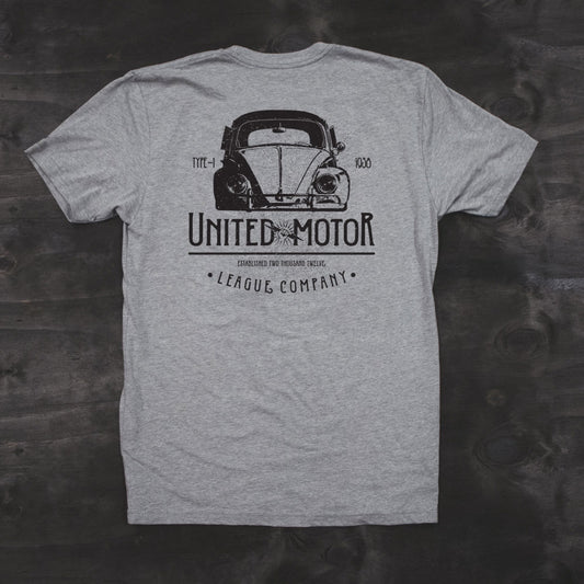 umlco aged perfection vw bug beetle type-1 inspired tshirt