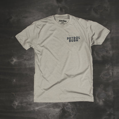 petrol burn motorcycle lifestyle logo tshirt