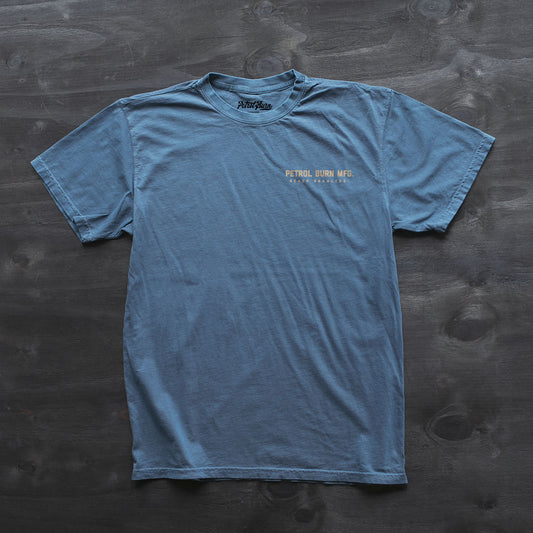 petrol burn apparel garment dyed tshirt
