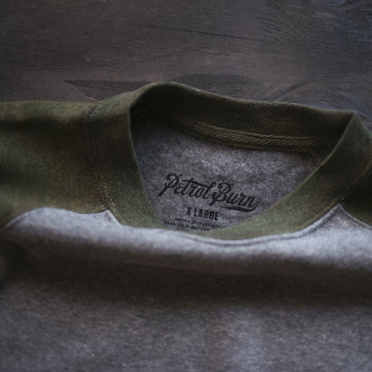 Retro Oval Camo Raglan Crew