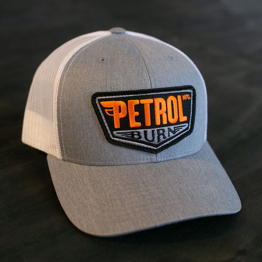 petrol burn vintage gas and oil sign hat