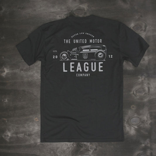 umlco hot rod street rod rat rod men's black t-shirt