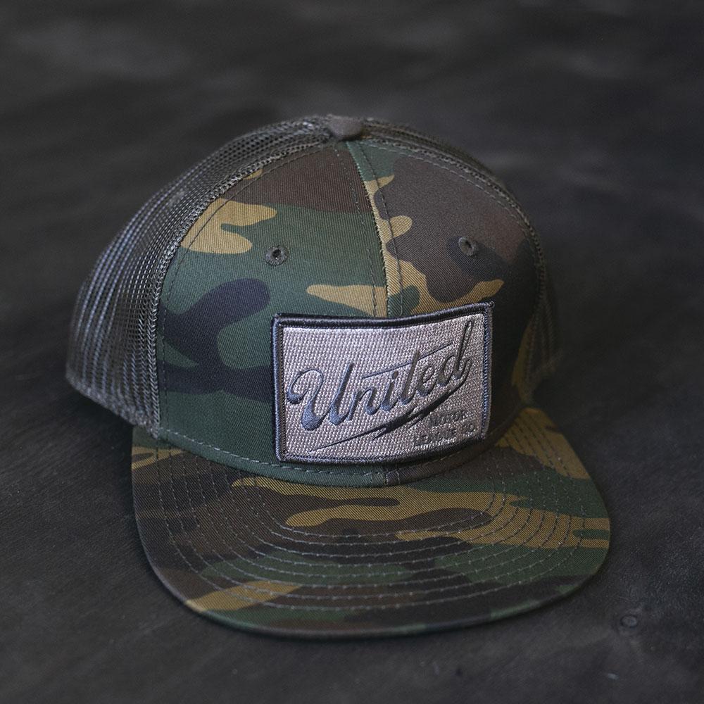 camo and gray umlco camo trucker hat