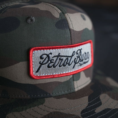 Burn Logo Camo Trucker