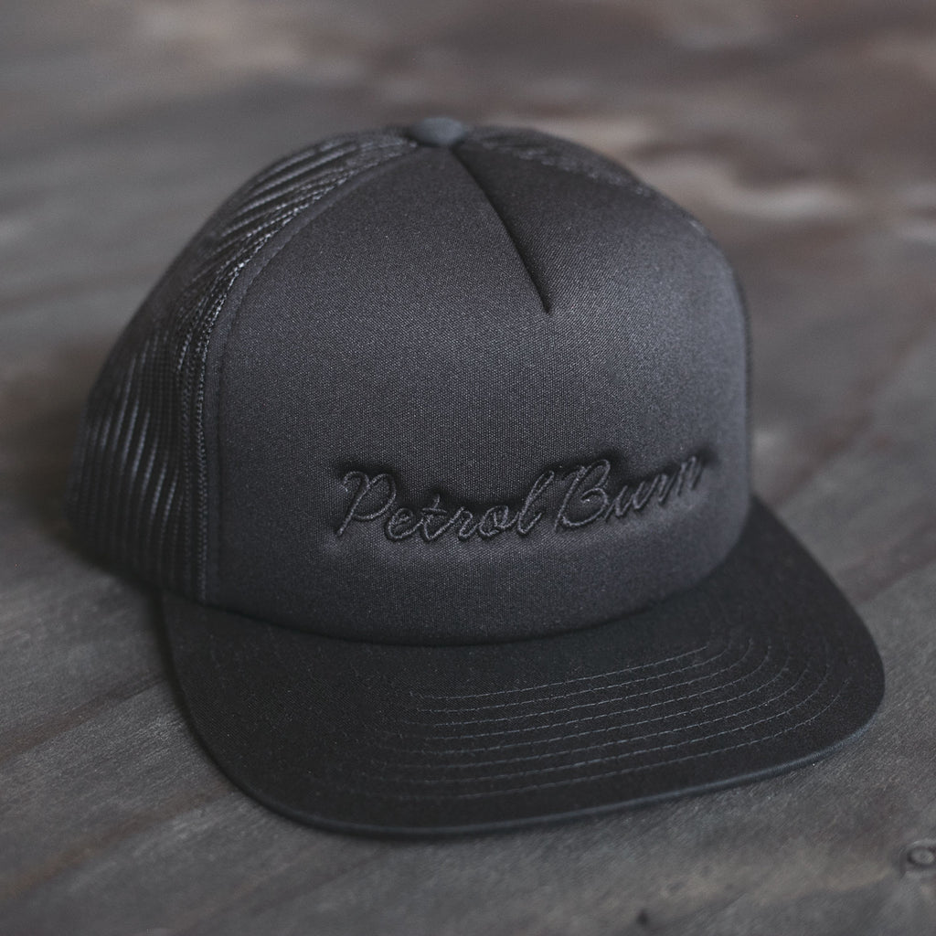 Script Logo 3D Trucker Black