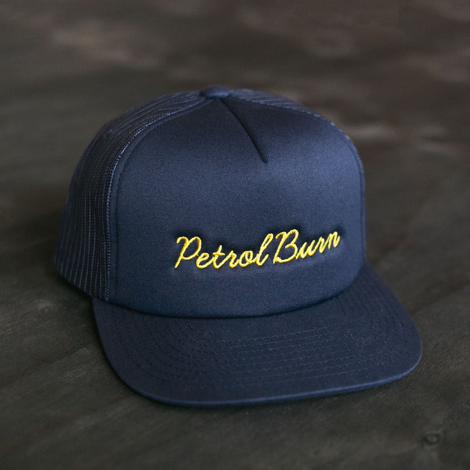 Script Logo 3D Trucker Navy