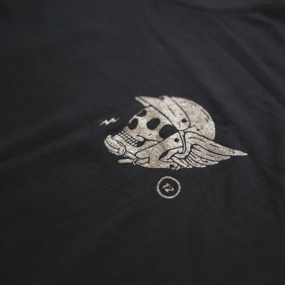 moto lifestyle rider inspired skull black mens tshirt
