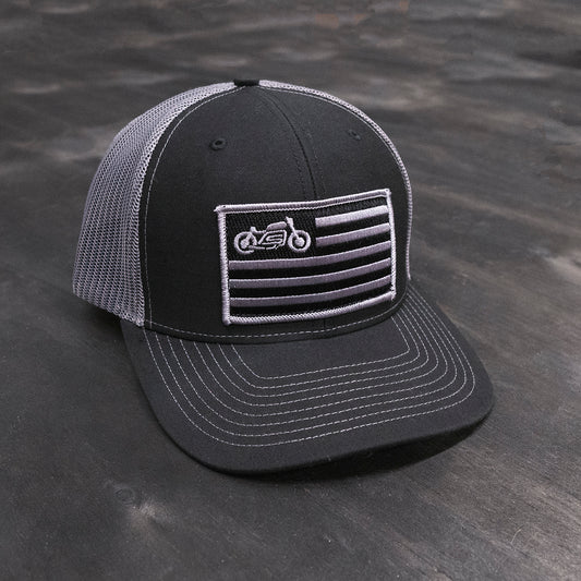 united moto flag motorcycle inspired snapback hat