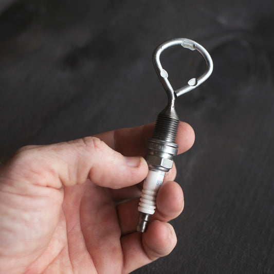 automotive sparkplug beer bottle opener