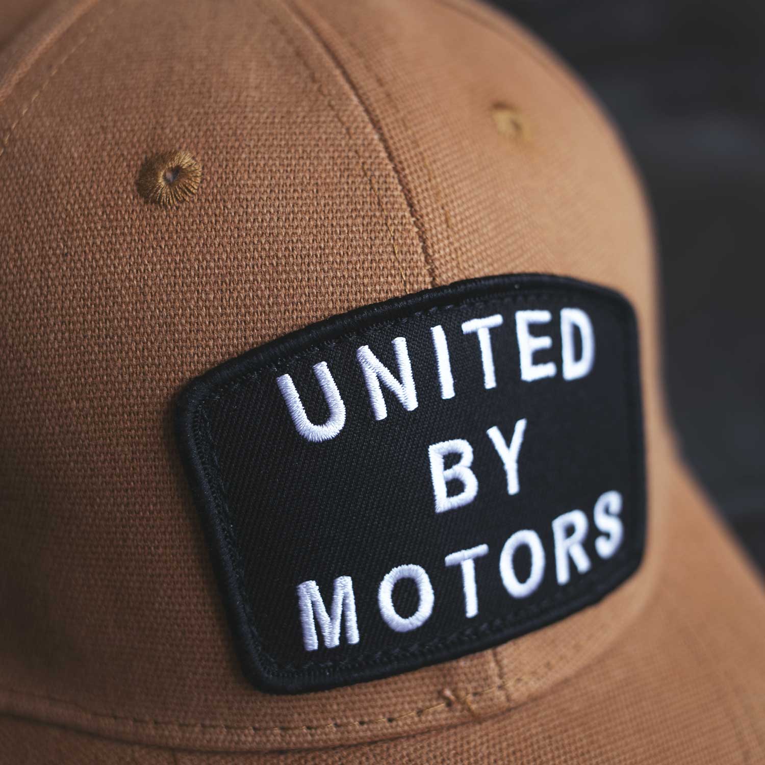 united by motors moto lifestyle cotton duck curved bill hat