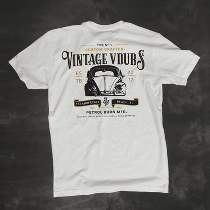 vintage vdub vw volkswagen beetle bug type-1 tshirt