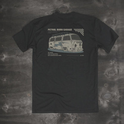 vintage vw bus kombi westfalia black mens t-shirt